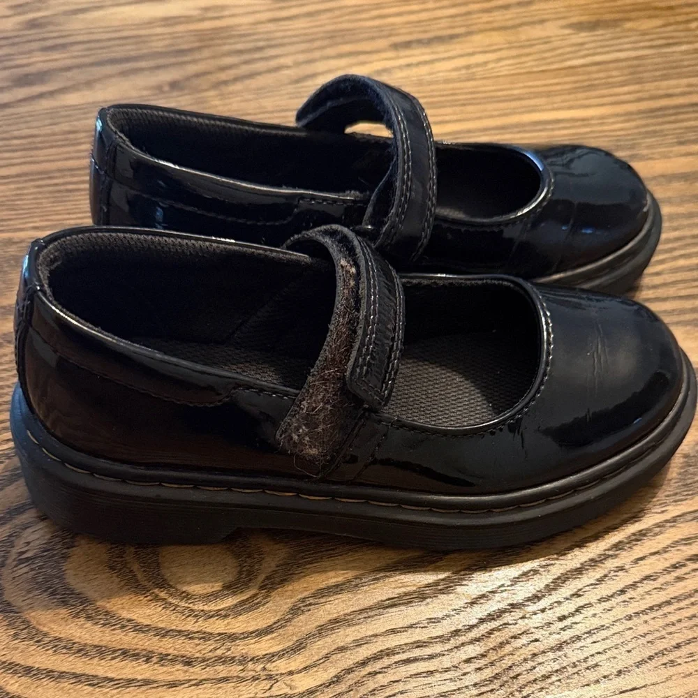 Dr. Marten Maccy Black Kids Mary Jane Shoes
